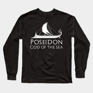 Poseidon God Of The Sea - Ancient Greek Mythology Long Sleeve T-Shirt